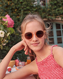 Очки JUNIOR Oval Sunglasses-Breakfast Art-Apricot от бренда Olivio and Co
