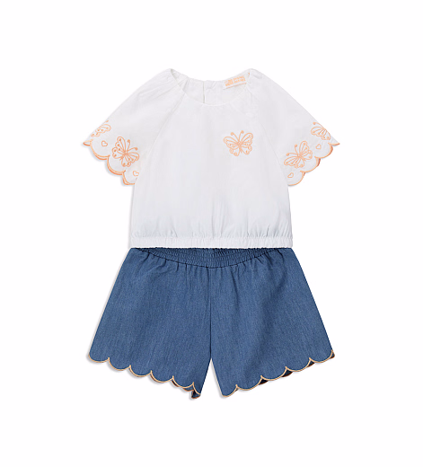 Футболка с вышивкой и шорты от бренда Original Marines