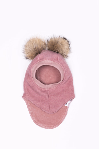 Шапка-шлем Double fur Rose от бренда Peppihat