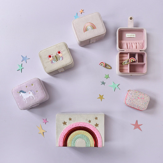 Шкатулка Rainbow Confetti Glitter Mini от бренда Rockahula Kids
