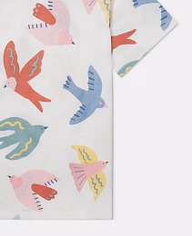 Футболка Dove Print от бренда Stella McCartney kids Молочный