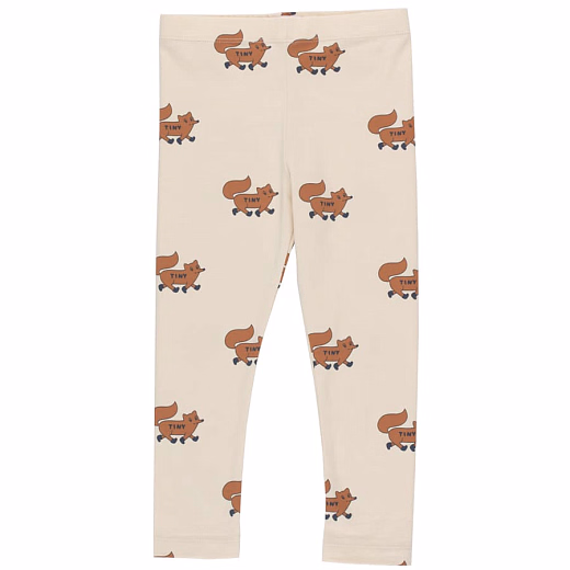 Легинсы розовые с лисами от бренда Tinycottons