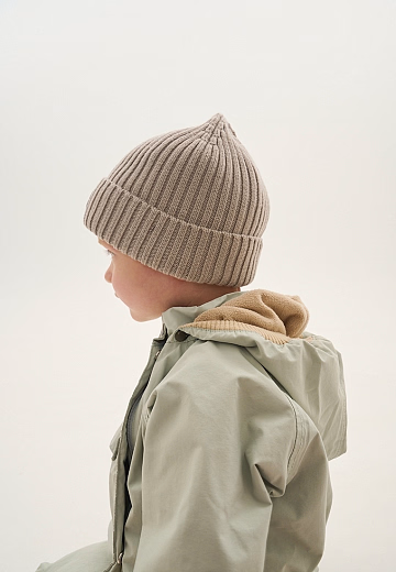 Шапка Knot merino fleece creme beige от бренда Peppihat