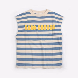 Майка Modern striped от бренда Bobo Choses Молочный Синий