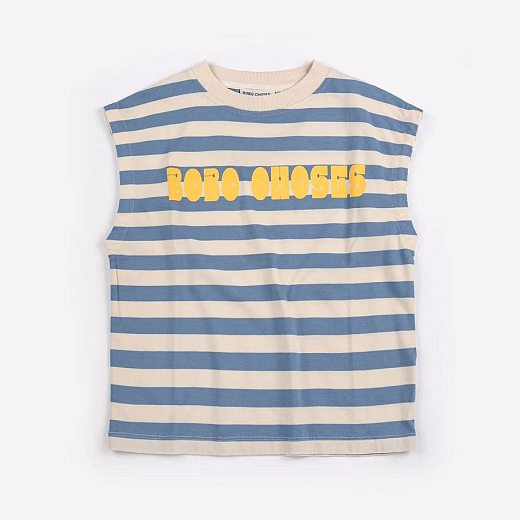 Майка Modern striped от бренда Bobo Choses Молочный Синий