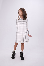 Платье белое в клетку от бренда NOT A TOY