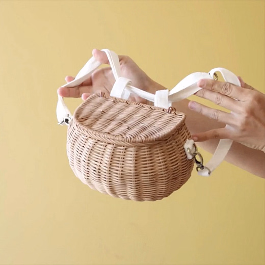 Корзинка для велосипеда, сумка-рюкзак Straw 3 в 1 от бренда Olli Ella