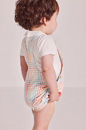 Боди и полукомбинезон в разноцветную клетку от бренда Boboli