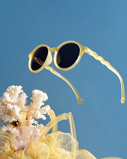 Очки JUNIOR Oval Sunglasses-Coral Reef-Sun coral от бренда Olivio and Co
