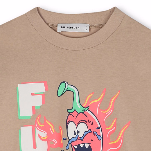 Футболка Fun от бренда Billieblush Бежевый