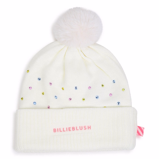 Шапка молочного цвета от бренда Billieblush