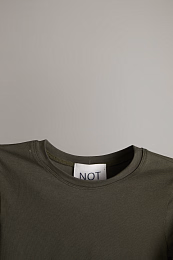 Футболка slim цвета хаки от бренда NOT A TOY Хаки