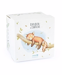 Игрушка Красная панда – комфортер и держатель для пустышки в подарочной коробке от бренда Doudou et Compagnie