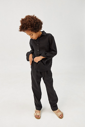Штаны LINEN Black от бренда Liqlo