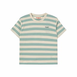 Футболка STRIPES BLUE от бренда Tinycottons Молочный Голубой