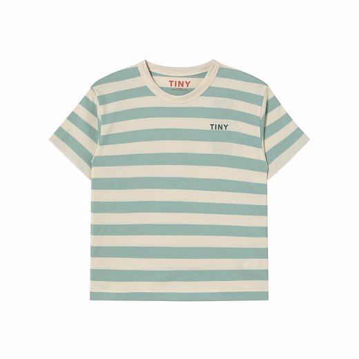 Футболка STRIPES BLUE от бренда Tinycottons Молочный Голубой