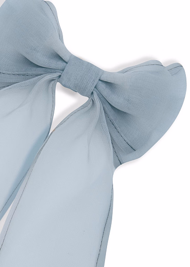 Бант из органзы "Дружба" голубой от бренда Kosa do Poyasa