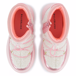 Сапоги с мехом и шнурками от бренда Billieblush