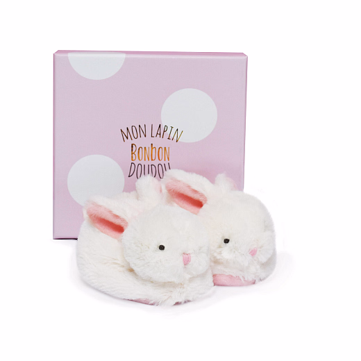 Погремушка-пинетки Bunny Pink от бренда Doudou et Compagnie