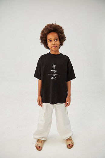 Брюки KARGO коттон молочного цвета от бренда Liqlo