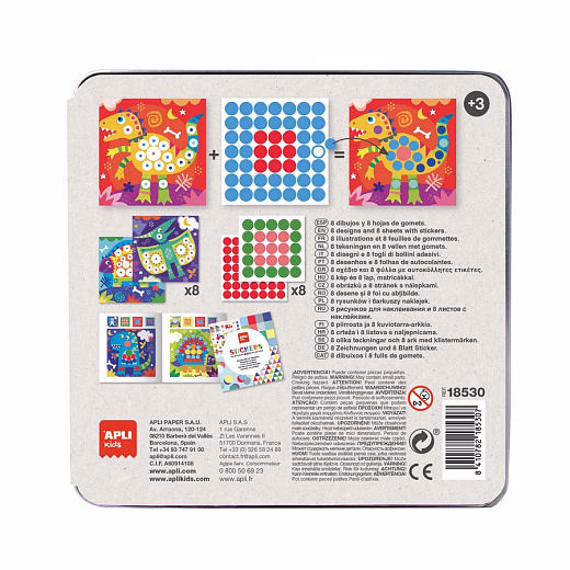 Набор для творчества с наклейками Динозавры от бренда Apli Kids