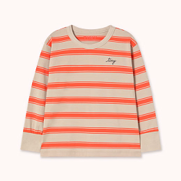 Лонгслив RETRO STRIPES Summer red от бренда Tinycottons