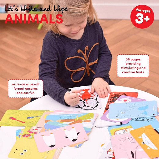 Обучающие карточки с заданиями Животные от бренда Banana Panda