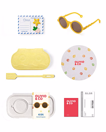 Очки KIDS Round Sunglasses-Citrus Garden-Citrus Yellow от бренда Olivio and Co