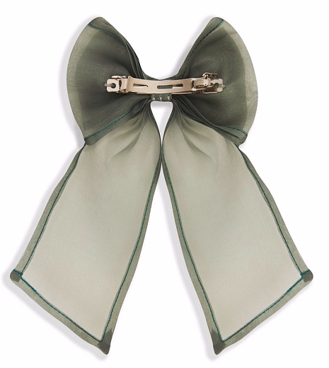 Бант из органзы "Дружба" зелёный от бренда Kosa do Poyasa