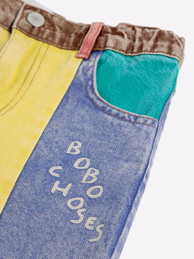 Джинсы Color block от бренда Bobo Choses