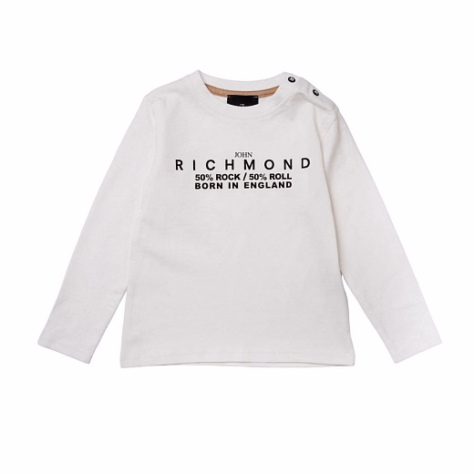 Лонгслив с бежевыми джоггерами от бренда JOHN RICHMOND