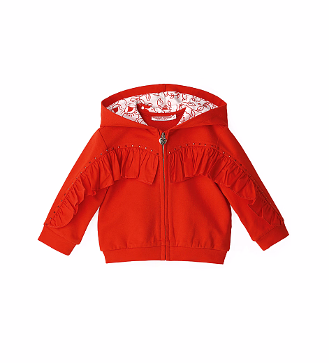 Толстовка с оборками и стразами Fiery Red от бренда Original Marines