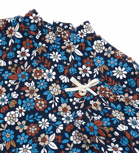 Блуза с принтом голубых и коричневых цветов от бренда Original Marines