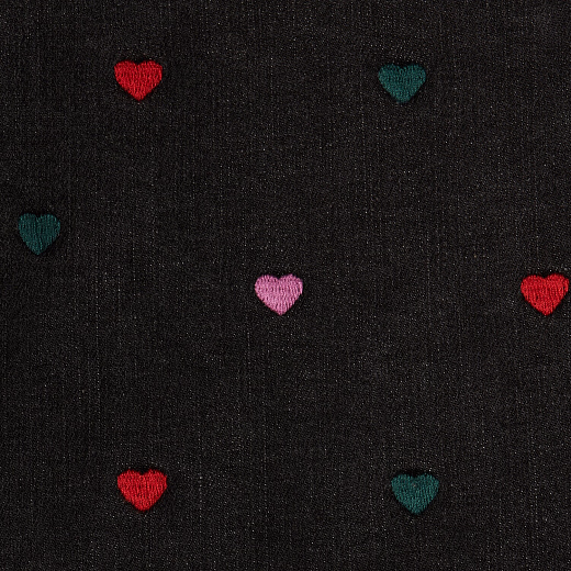 Джинсы черные с цветными сердечками от бренда Stella McCartney kids