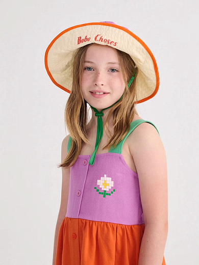Сарафан Pixel Daisy color block от бренда Bobo Choses