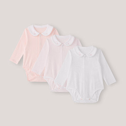 Боди с воротником 3 шт White-Pink от бренда Anna Leon
