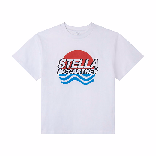 Футболка Waves от бренда Stella McCartney kids Белый