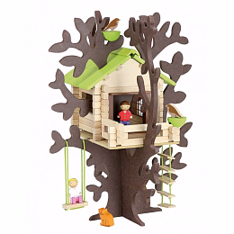 Конструктор из дерева Домик на дереве от бренда Jeujura