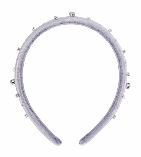 Ободок «Воспоминание 2.0» серо-голубой от бренда Kosa do Poyasa