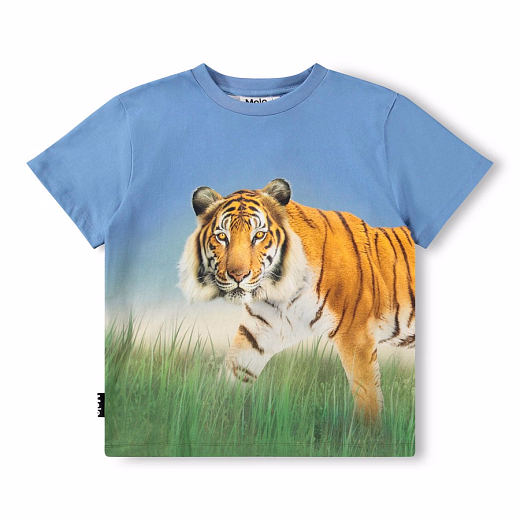 Футболка Rubin Tiger on Blue от бренда MOLO Голубой Разноцветный