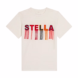 Футболка Fringe от бренда Stella McCartney kids Молочный
