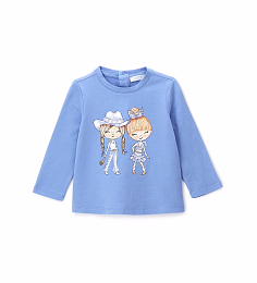 Лонгслив в голубом цвете Cowboy girls от бренда Original Marines