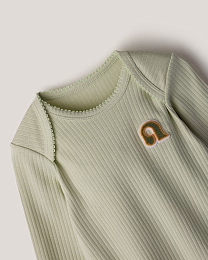 Набор боди розового, зеленого и белого цвета в рубчик от бренда Anna Leon