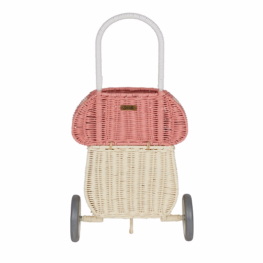 Корзинка-тележка Мухомор Pink от бренда Olli Ella