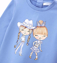 Лонгслив в голубом цвете Cowboy girls от бренда Original Marines