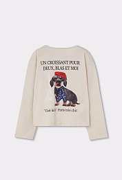 Лонгслив Dog print от бренда Boboli