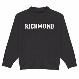 Джемпер черного цвета с надписью от бренда JOHN RICHMOND