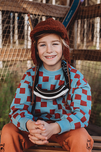 Свитшот с шахматным принтом от бренда Sproet & Sprout