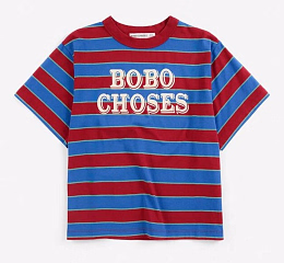 Футболка Red Stripes BC от бренда Bobo Choses Синий Красный