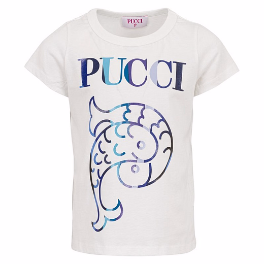 Футболка Milk Iride от бренда Emilio Pucci Молочный